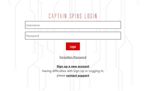 captain spins casino login